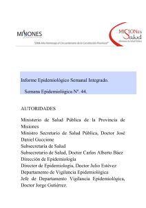 Informe Epidemiol&oacute;gico Semanal Integrado IES N&ordm; 44