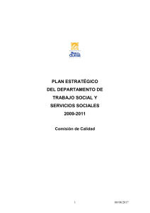 Plan Estratégico 2009/2011 Dpto. Trabajo Social y SS.SS.