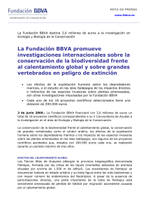 La Fundación BBVA destina 3,6 millones de euros a la investigación