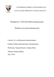 WQ1_Romina Bollea - Política Internacional Contemporánea