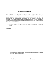 Acta Complementaria - Municipalidad de General Pueyrredon