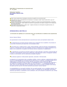 SUB-TEMA #3: Experiencias en economía local