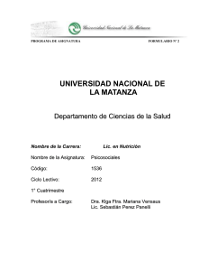 Psicosociales - Departamento de Ciencias de la Salud