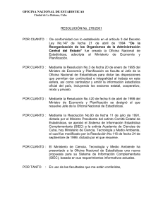 ANEXO A LA RESOLUCI&Oacute;N No. 276/2001