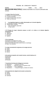 prueba de conocimientos de ciencias