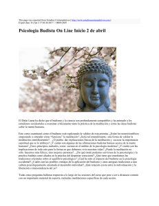 Psicologia Budista On Line Inicio 2 de abril