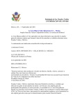 Embajada de los Estados Unidos INFORMACION DE FONDO