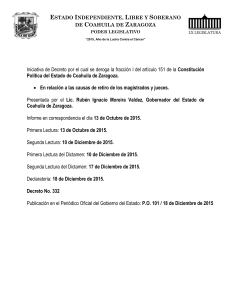 13 de Octubre de 2015 - Congreso de Coahuila