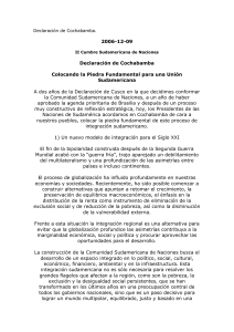 Declaración de Cochabamba