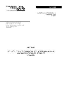 reunión constitutiva de la red academica andina y de