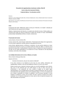 Encuentro de organizaciones mexicanas rumbo a Río+20 Centro