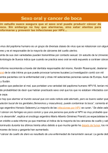 Sexo oral y cancer de boca