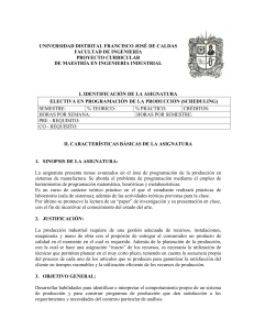 i. identificación de la asignatura - Universidad Distrital Francisco