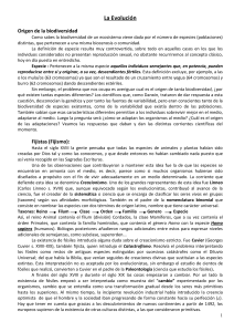 La Evolución - IES MURIEDAS. Departamento de Biologia y Geologia
