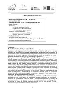 Programa Historia Soc. y Ec. Argentina 2014 - PSI-UNC