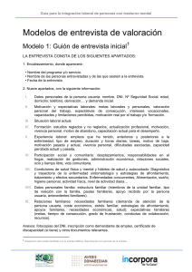 Modelos entrevista valoración