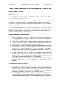 Definición formal de la economía: