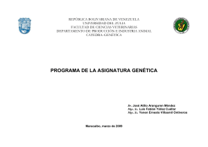 Cátedra Genética - Facultad de Ciencias Veterinarias