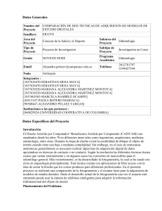 Datos Generales Nombre del Proyecto COMPARACIÓN DE DOS