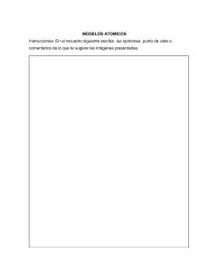 MODELOS ATOMICOS Instrucciones: En el recuadro siguiente