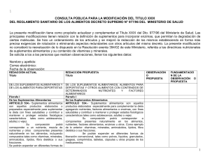 consulta pública para la modificación del titulo xxix