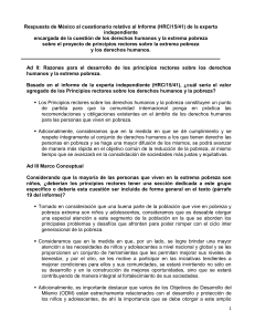 Respuesta de México al cuestionario relativo al Informe (HRC/15/41