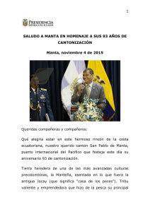 1 SALUDO A MANTA EN HOMENAJE A SUS 93 A&Ntilde;OS DE