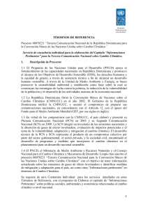 Terminos de referencia - UNDP | Procurement Notices