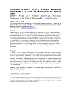 Economías feminista, social y solidaria