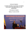 1 Conferencia Magistral “LA NUEVA ECONOMÍA ECUATORIANA