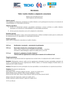 Mesa joven FES cambio clim&aacute;tico PROGRAMA