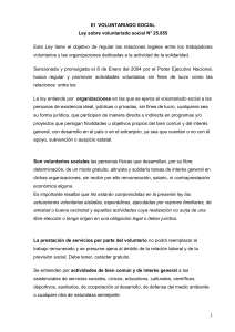 NORMATIVA DEL VOLUNTARIADO SOCIAL