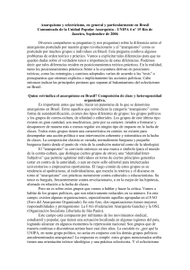 Anarquismo y eclecticismo, en general y particularmente en Brasil