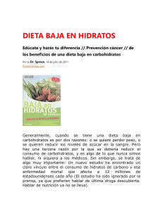 dieta baja en hidratos - Fuente de Oportunidades