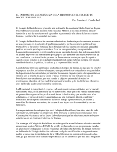 situacion en el colegio de bachilleres de la filosofia