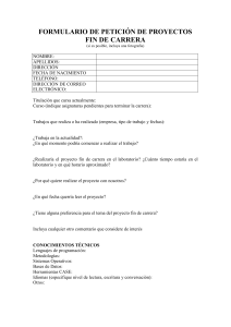 formulario de petición de proyectos fin de carrera