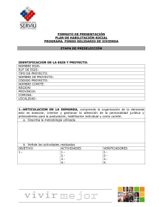 FORMULARIO DE PRESENTACIÓN