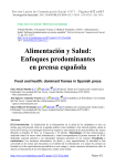 Alimentación y Salud: Enfoques predominantes en prensa española