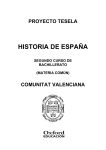 Programación Tesela Historia de España 2º Bach. Comunidad
