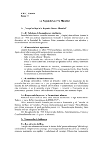 4º ESO Historia Tema 10 La Segunda Guerra Mundial 1.