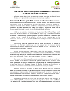 2373/2013. REALIZA GEM PRIMER FORO DE CONSULTA PARA