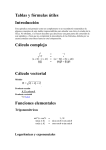 tablas de derivadas e integrales