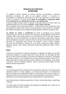 Alimentación para deportistas