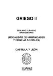Programación Exedra Griego 2º Bach. Castilla y León