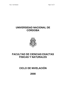 Física - Facultad de Ciencias Exactas, Físicas y Naturales