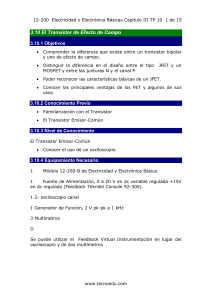3.10 El Transistor de Efecto de Campo