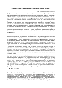 “Diagnóstico de la crisis y respuestas desde la economía feminista”