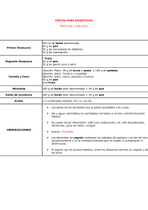 dietas para diabeticos