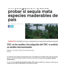 Investigaci&oacute;n del TEC es noticia en medios internacionales