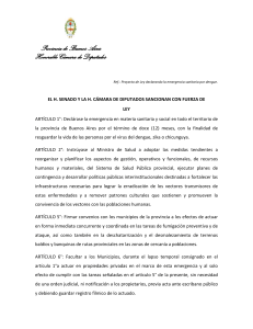 ley emergencia dengue propia